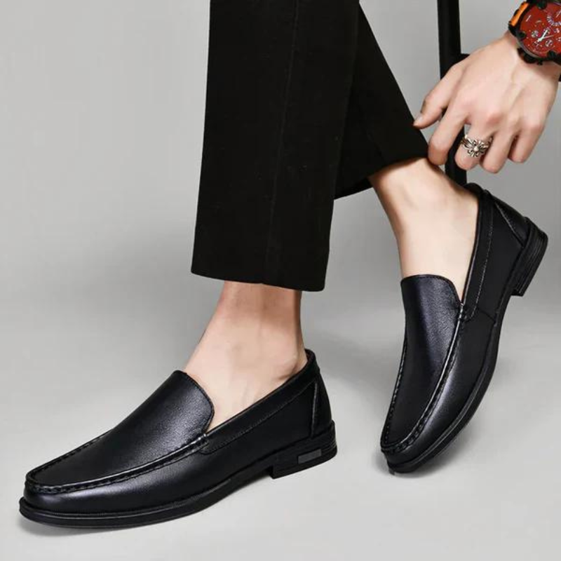 Blauwe Orthopedische Leren Loafers - Felix