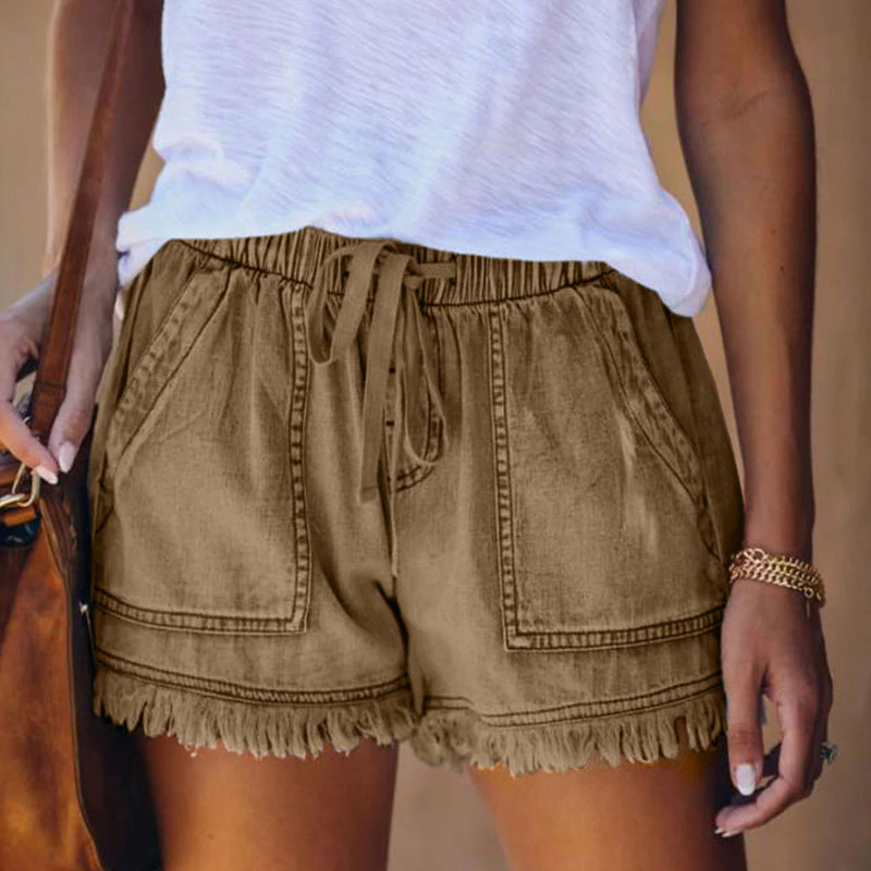 Risa - Zwarte Denim Shorts Dames