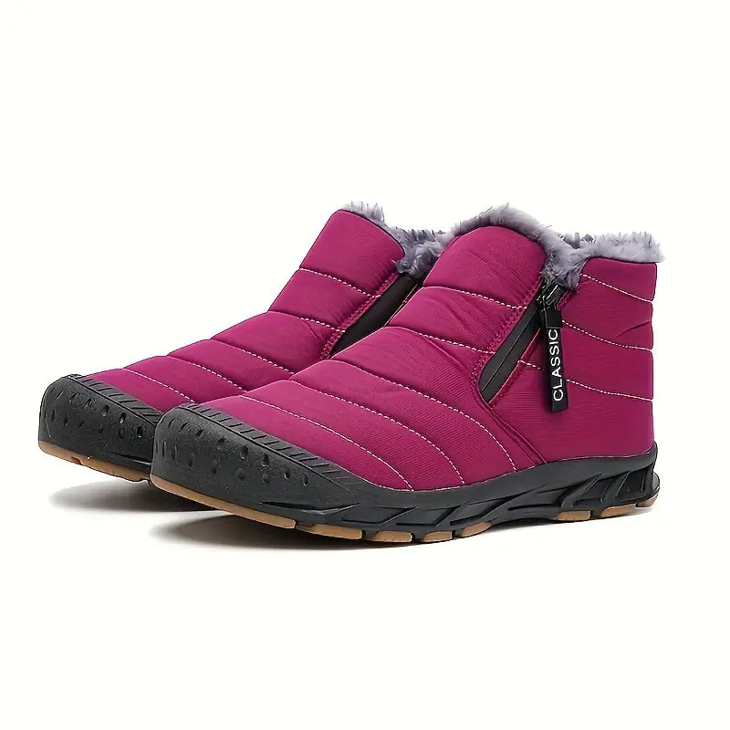 Zermatt Bliss: Waterdichte Winter Damesschoenen met Fleece Comfort