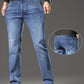 Losse Gewassen Denim Broek Blauwgrijs - Sam