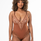 Mila - Zwarte Kanten V-Hals Bodysuit