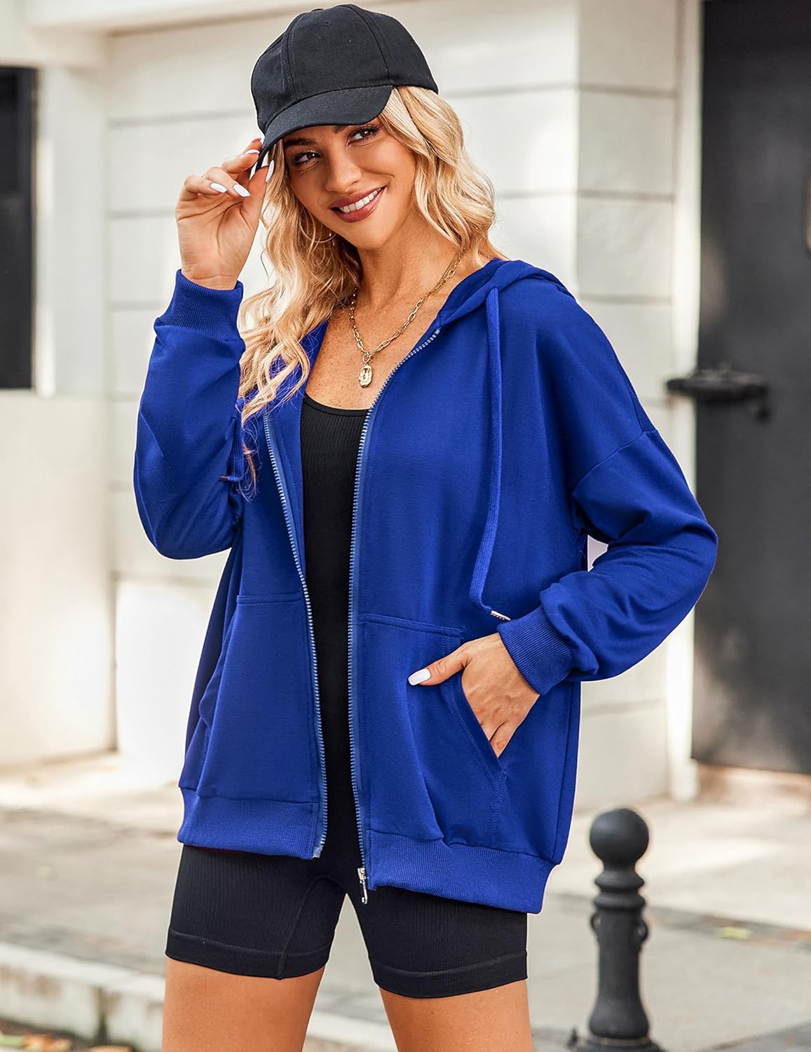 Dames Lichtgewicht Zip Hoodie: Stijlvol & Ruim