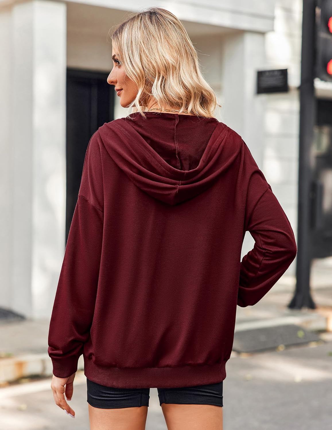 Dames Lichtgewicht Zip Hoodie: Stijlvol & Ruim