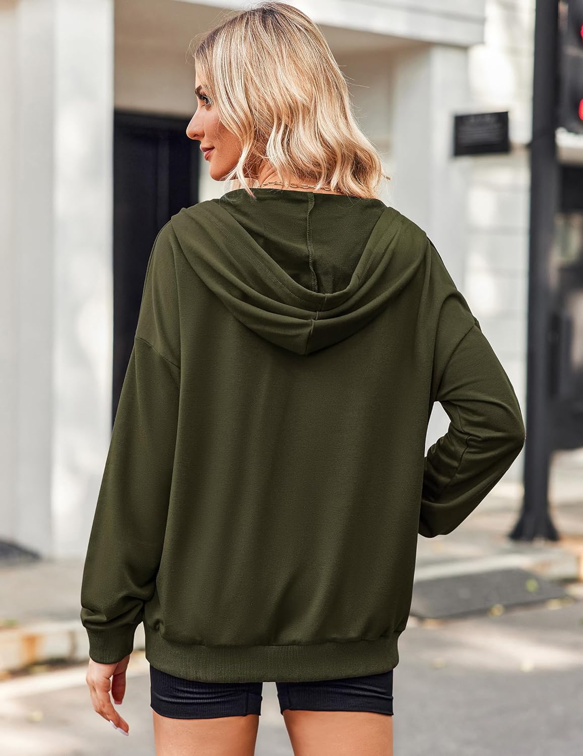 Dames Lichtgewicht Zip Hoodie: Stijlvol & Ruim