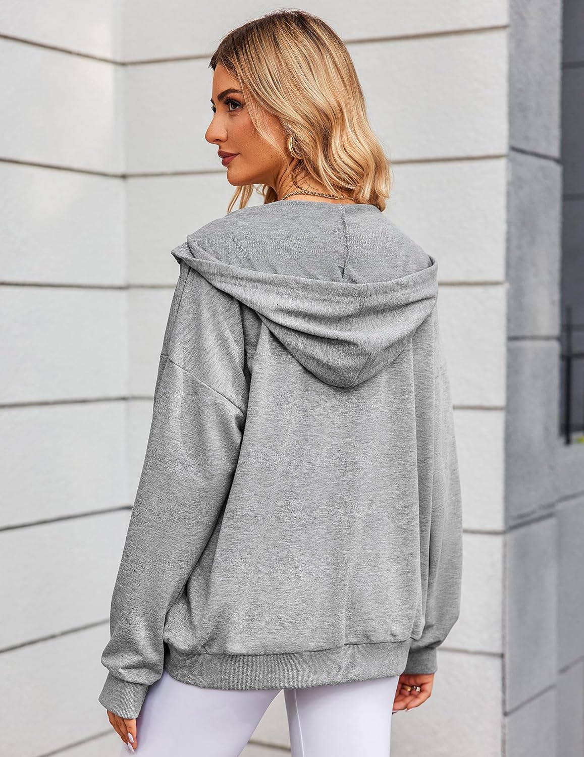 Dames Lichtgewicht Zip Hoodie: Stijlvol & Ruim