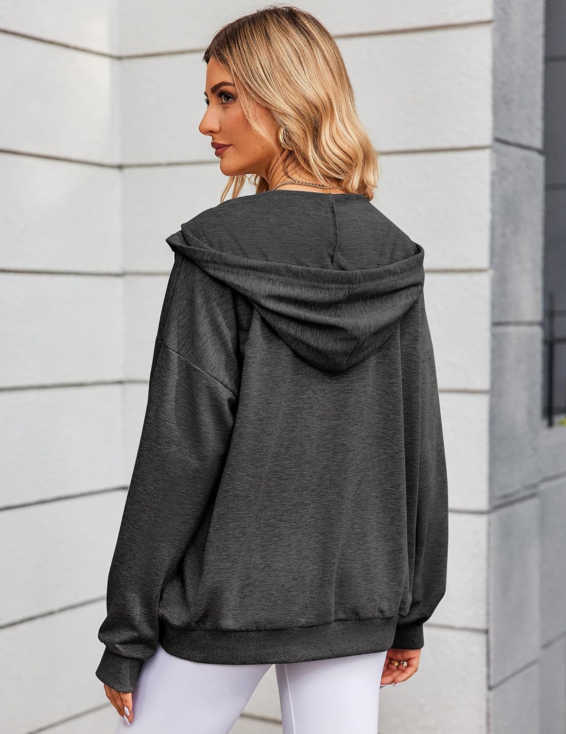 Dames Lichtgewicht Zip Hoodie: Stijlvol & Ruim