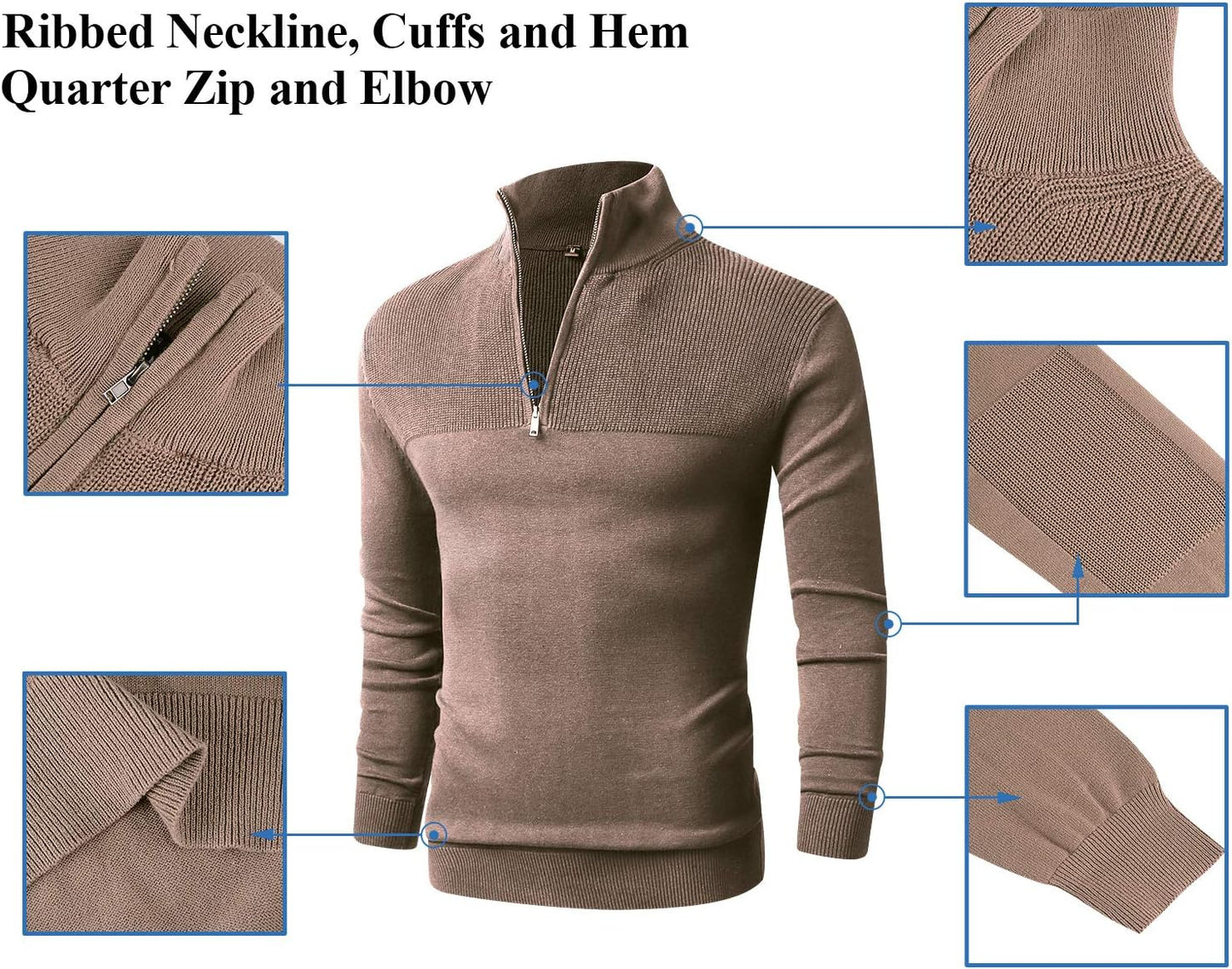 Essentiële Heren 1/4 Zip Pullover - Stijl & Comfort Verenigd