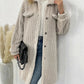 Gezellige Katoenmix Casual Jas - Dik Fleece met Klassieke Shearling Revers