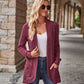 Comfort Stretch Open Front Cardigan met Zakken