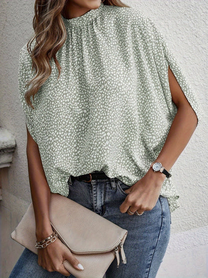 Groene Print Blouse - Nora