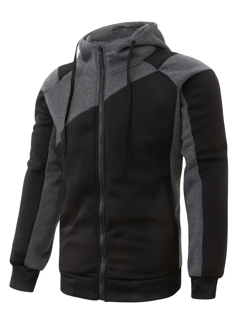 Stedelijke Stijl: Heren Hooded Varsity Color Block Jack