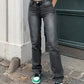 Lichtblauwe Hoge Taille Rechte Jeans - Eva