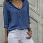 Stijlvolle Casual Polyester Blouse: Lange Mouwen & Losse Pasvorm