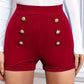 Zwarte Knoopdecor Shorts - Nora