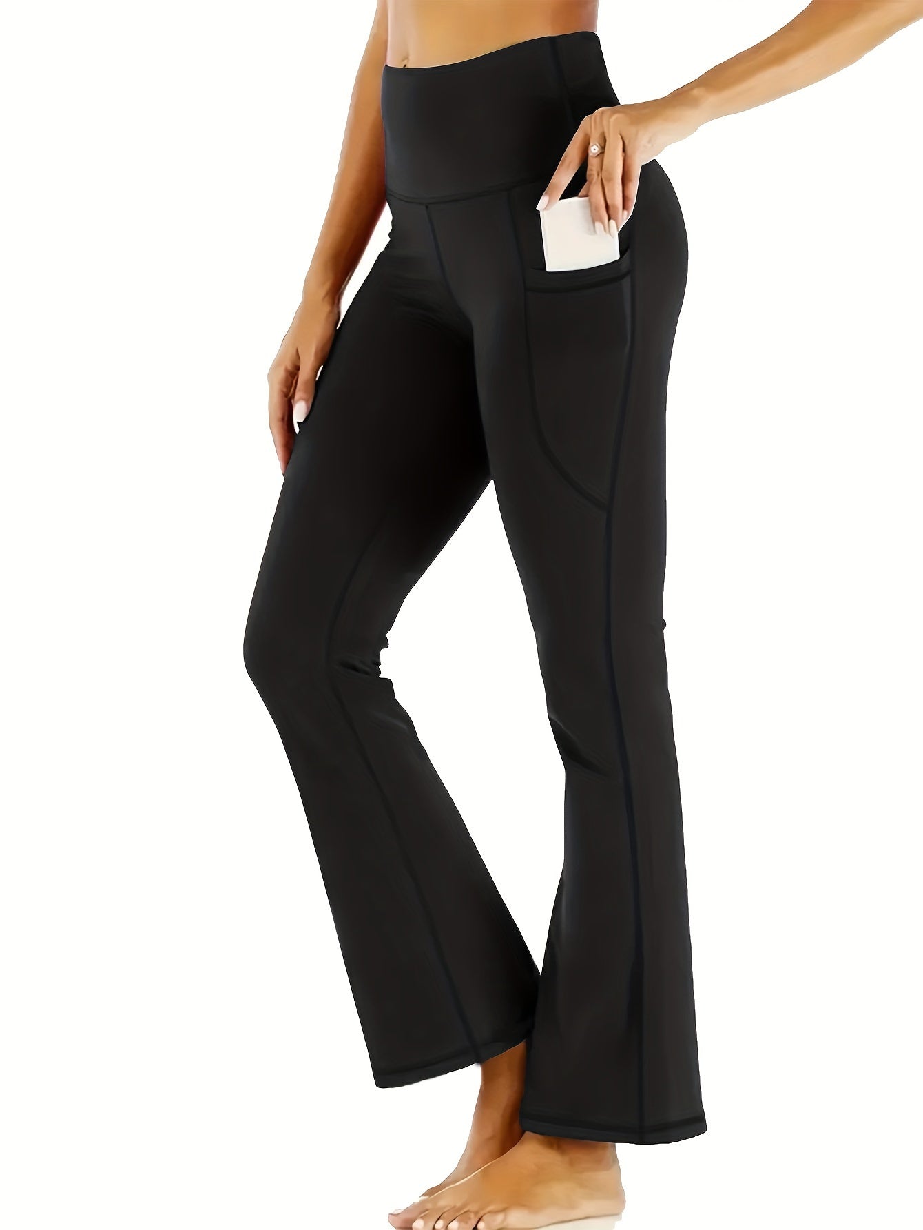 Zwarte Plus Size Flare Broek - Julia