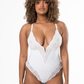 Mila - Zwarte Kanten V-Hals Bodysuit