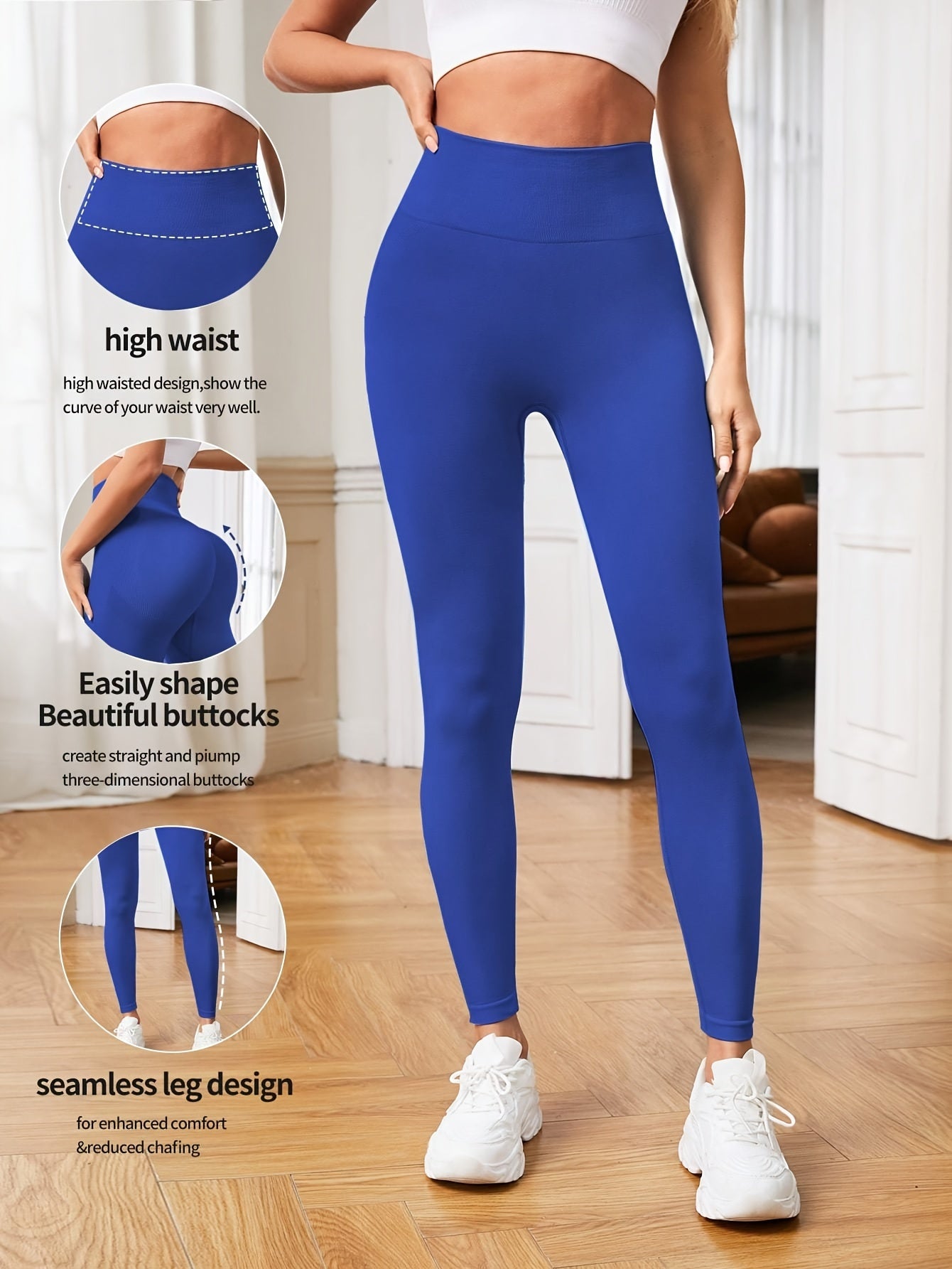 Zwarte Hoge Taille Sportleggings - Lisa