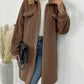 Gezellige Katoenmix Casual Jas - Dik Fleece met Klassieke Shearling Revers