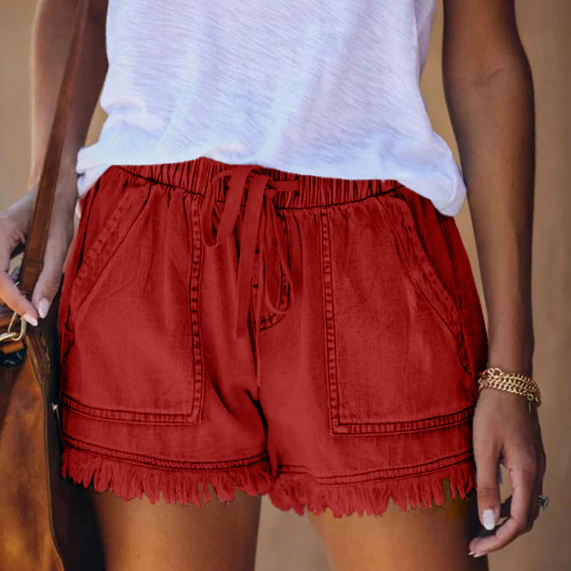 Risa - Zwarte Denim Shorts Dames