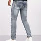 Staalblauwe Skinny Jeans - Max