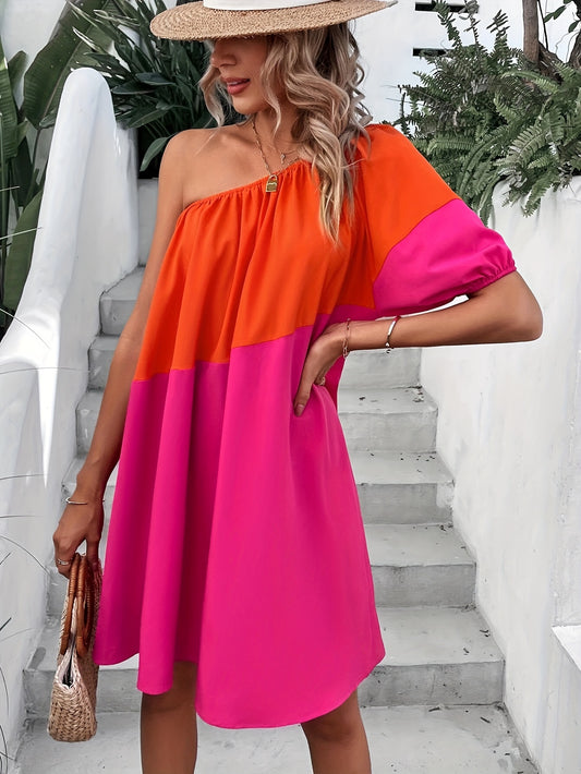 Roze Asymmetrische Jurk - Ramsey