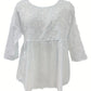 Witte Geborduurde Blouse - Emma