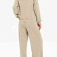 Chique Half-Rits Lounge Set: Stijlvolle Kraag Sweater & Broek