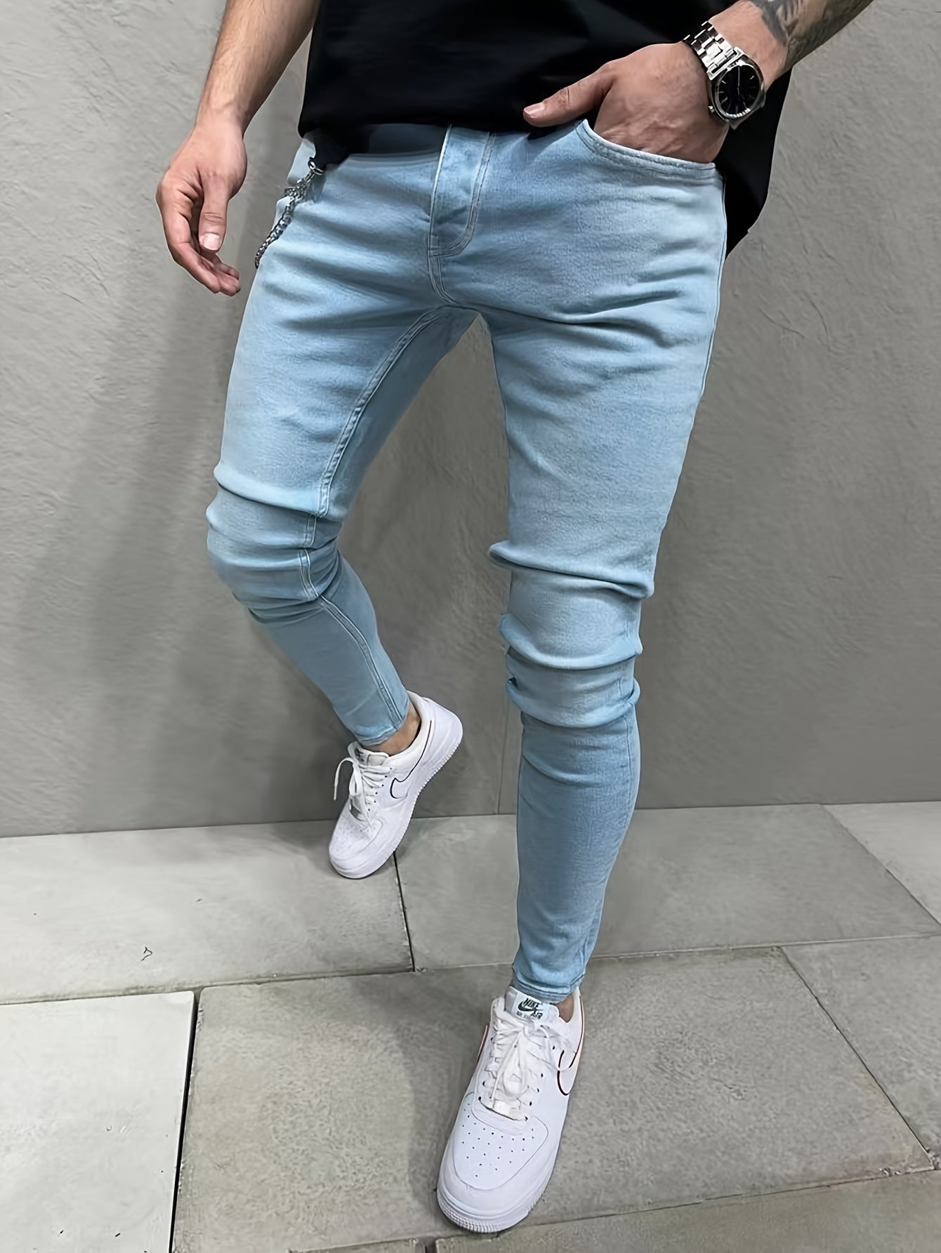 Slim Fit Katoenen Jeans Zwart - Noah