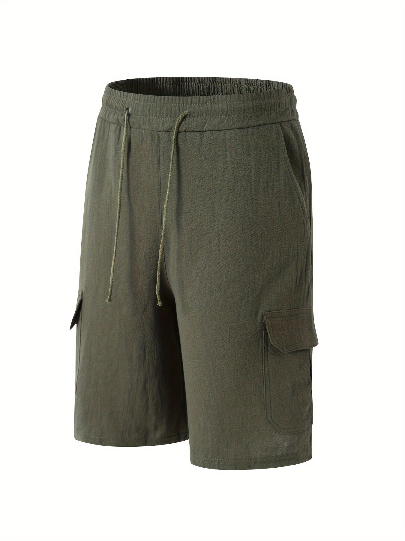 Khaki Linnen Cargo Shorts - Tom