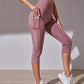 Roze High Waist Mesh Capri Leggings - Sofia