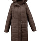 Gezellige Chic: Dames Hooded Puffy Jas - Elegante Warmte voor de Winter