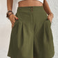 Khaki Casual Hoge Taille Short - Mia