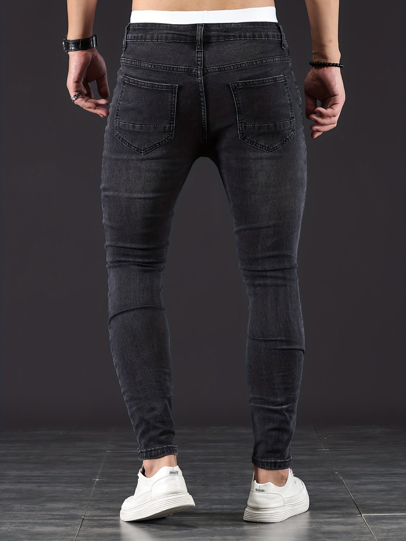 Slim Fit Gescheurde Jeans Lichtblauw - Alex