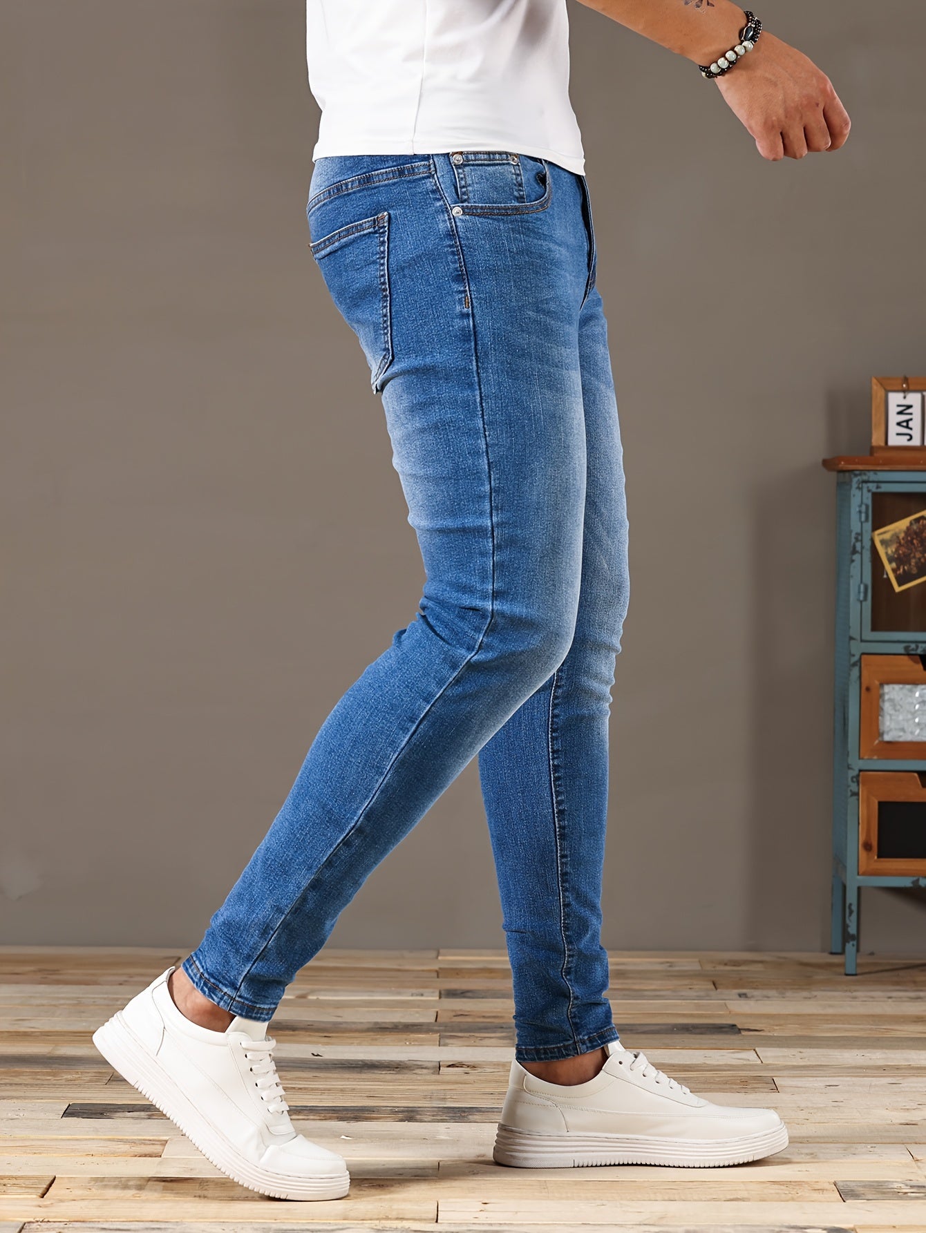 Gescheurde Skinny Jeans Blauw - Jack