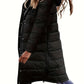 Gezellige Chic: Dames Hooded Puffy Jas - Elegante Warmte voor de Winter