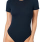 Zwarte Korte Mouw Bodysuit - Emma