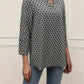 Zwarte Print Blouse - Noor