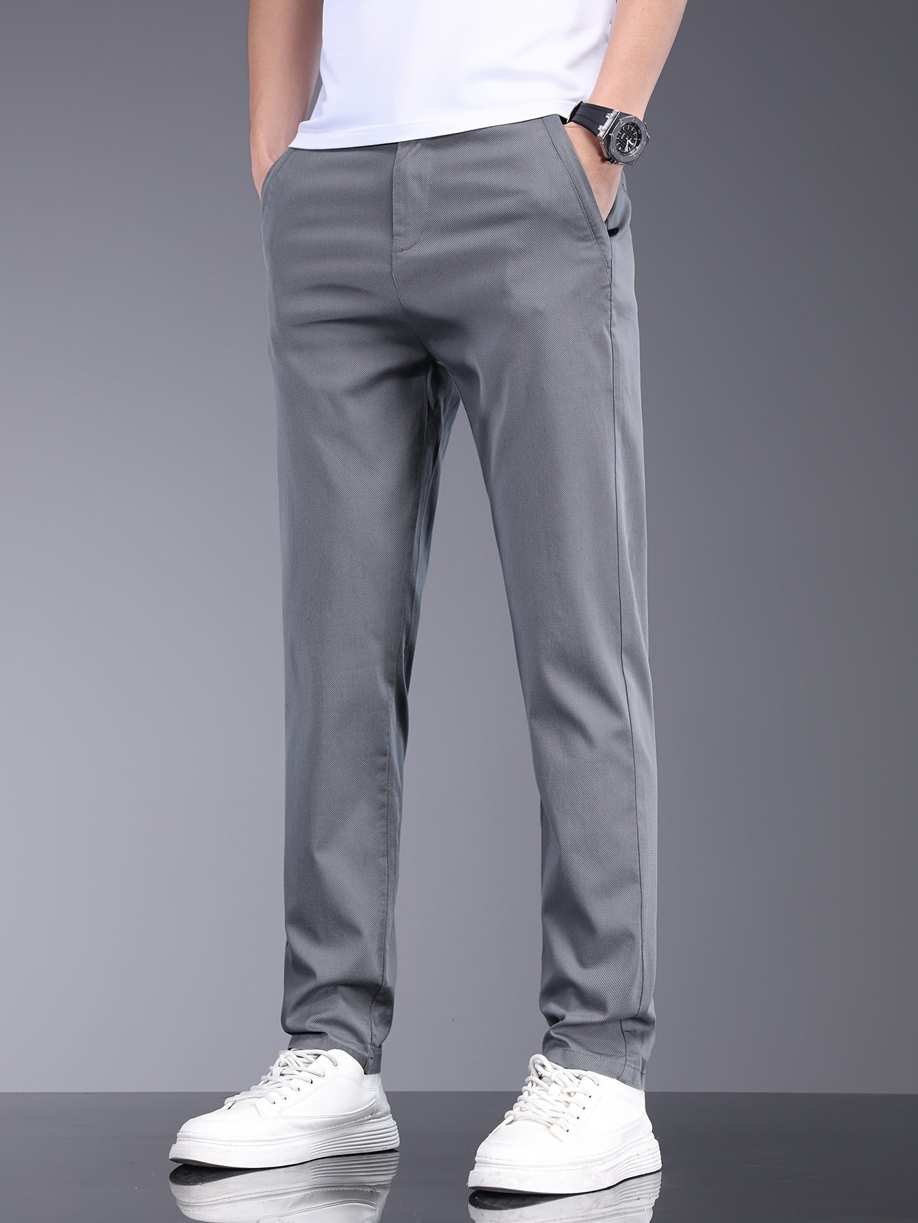 Donkergrijze Slim Fit Broek - Hugo