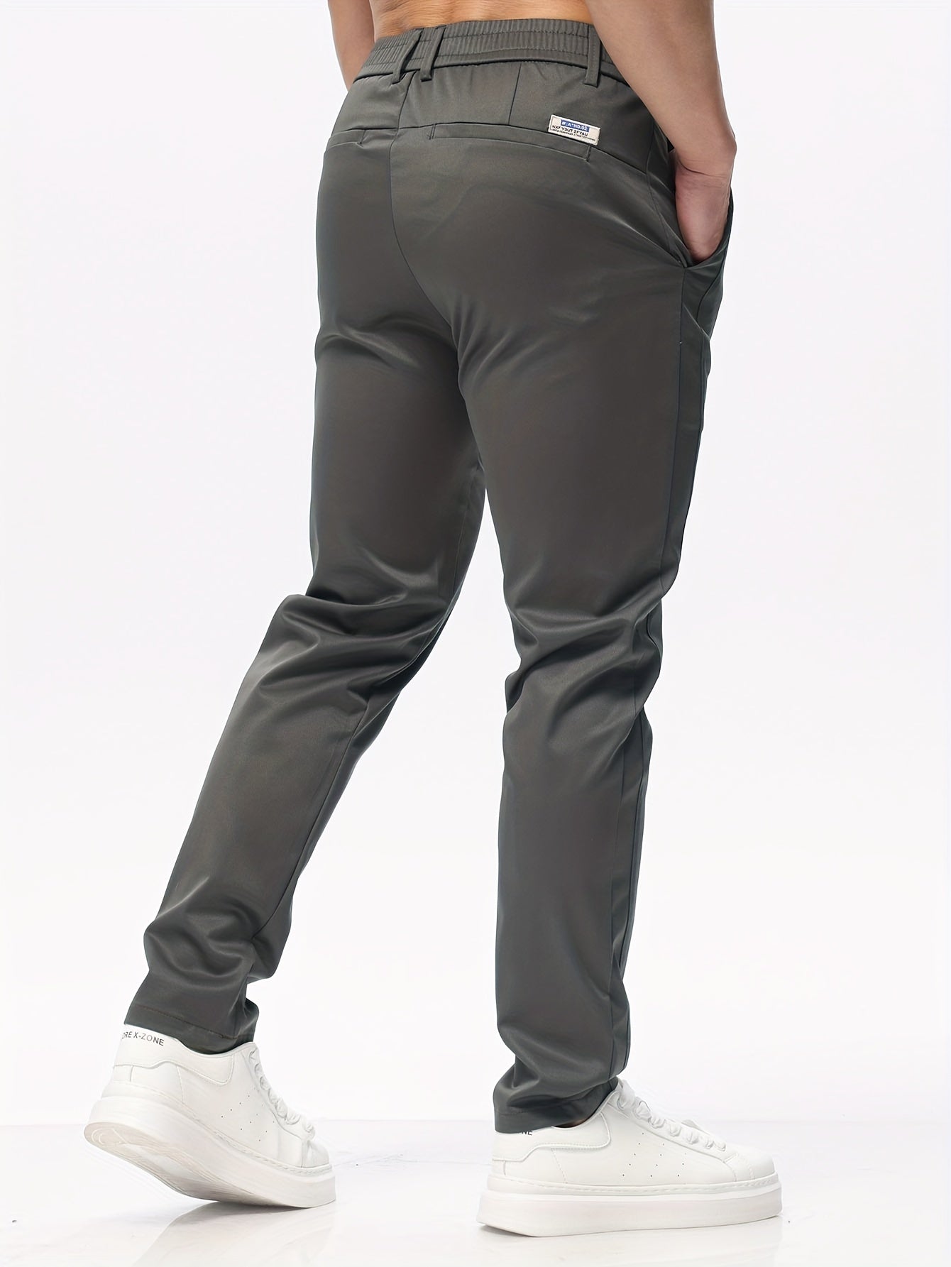 Beige Slim Fit Broek - Lars