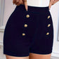 Zwarte Knoopdecor Shorts - Nora