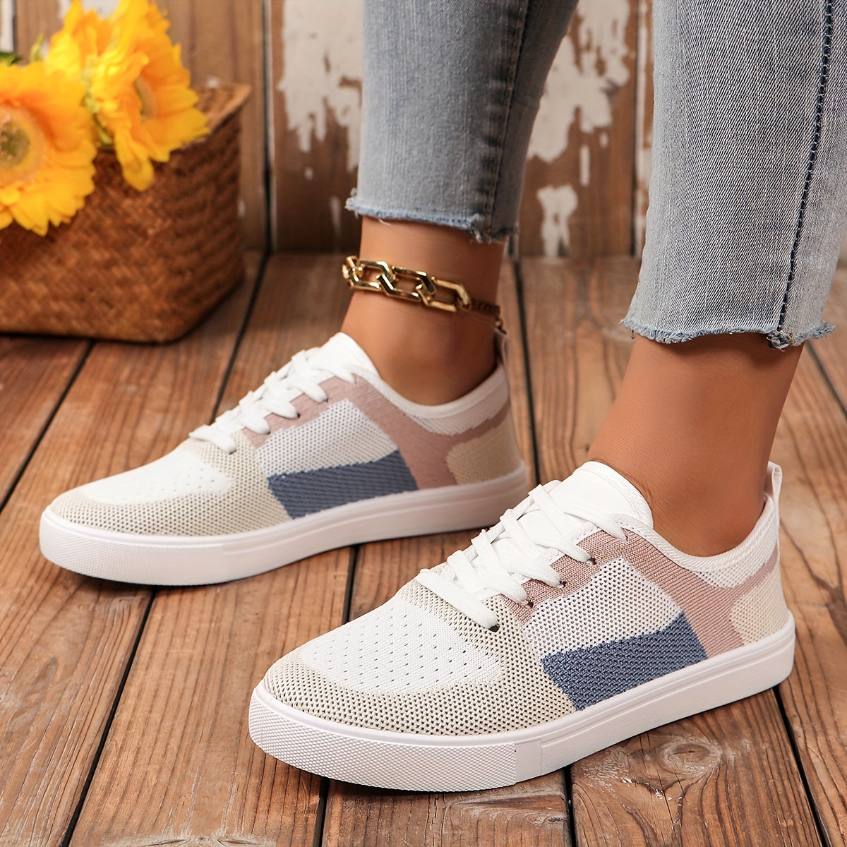 Grijs-Witte Orthopedische Sneakers - Naomi