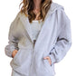 Comfort Chic: Dames Fleece Hoodie - Ruimvallend, Trendy & Warm