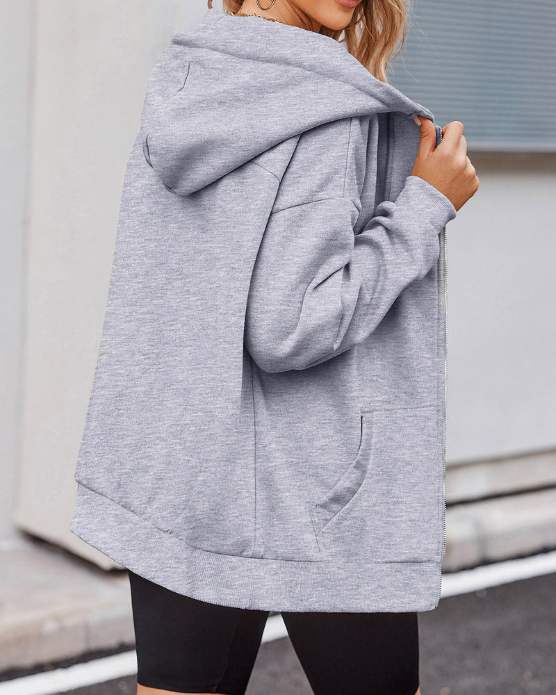 Comfort Chic: Dames Fleece Hoodie - Ruimvallend, Trendy & Warm