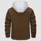 Winterklare Corduroy Hoodie: Heren Gewatteerde 5-Zakken Warme Jas