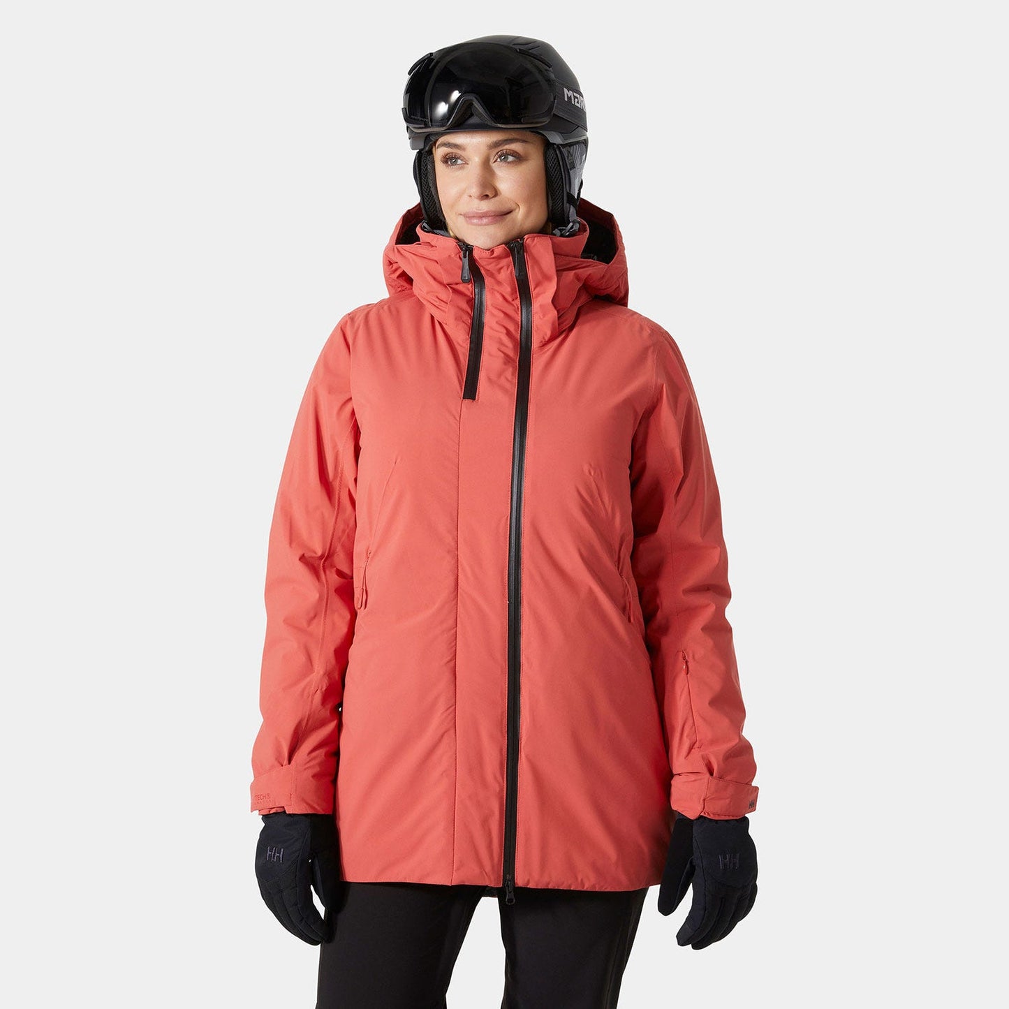 Eco-Chic Nora: Dames Geïsoleerde Lange Ski Jas – Stijlvol, Warm, Gerecycled