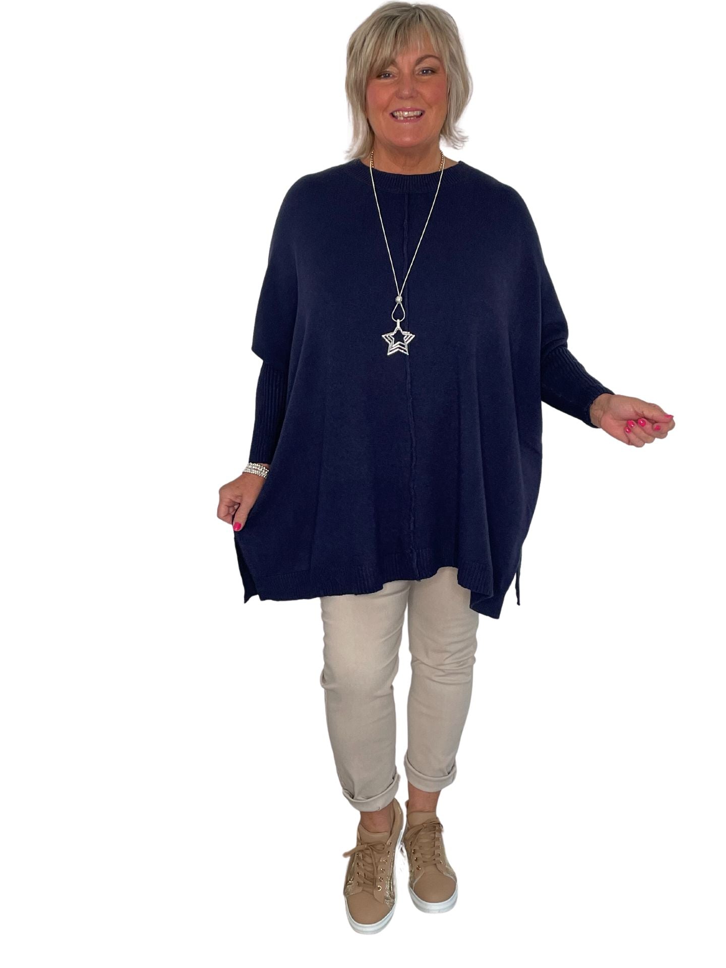 Ultra-Zachte, Oversized Trui met Ronde Hals - Comfort Ontmoet Stijl