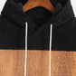 CozyChic Kleurblok Teddy Hoodie: Stijl Ontmoet Comfort!