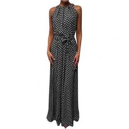 Zwarte Dot Maxi-Jurk - Julia