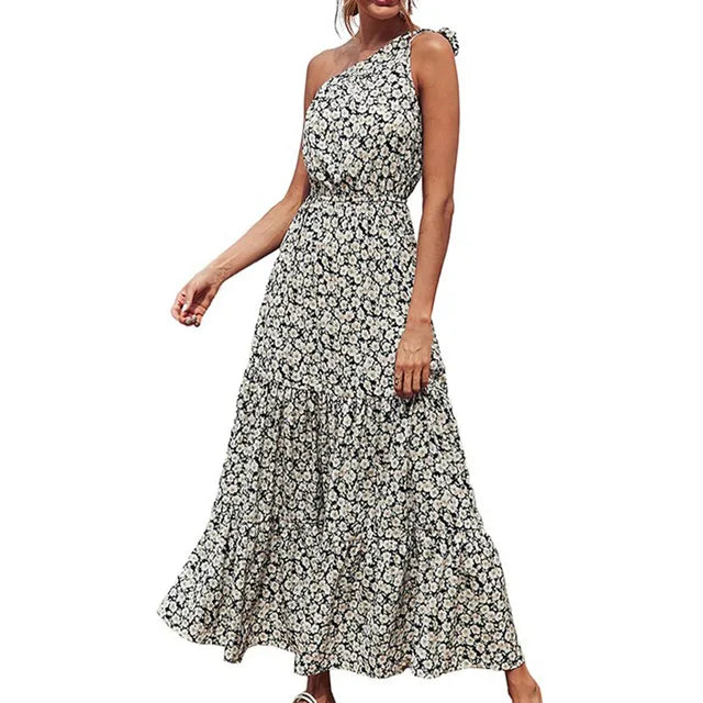 Zwarte Dot Maxi-Jurk - Julia