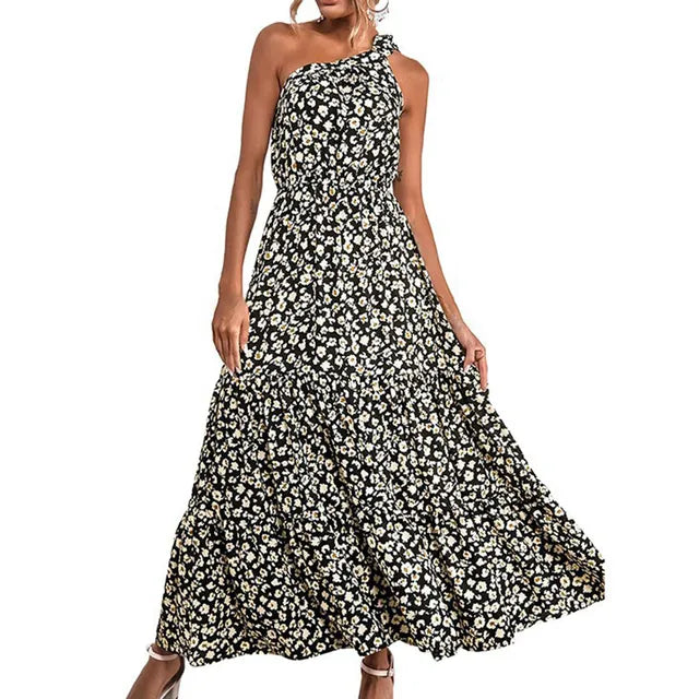 Zwarte Dot Maxi-Jurk - Julia